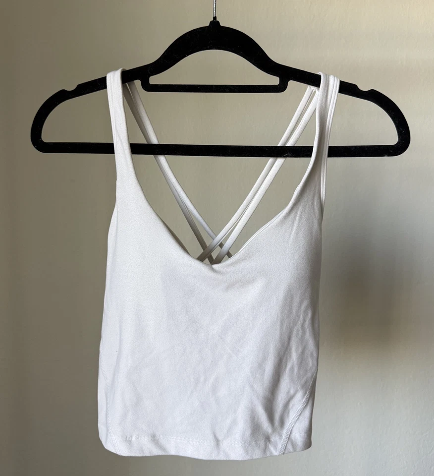 Camiseta sin mangas blanca con sujetador acolchado Foto 1 de 3