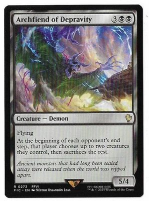 MTG Archfiend of Depravity Final Fantasy Commander (FIC) Rare #0273 Unplayed - Image 1 of 2