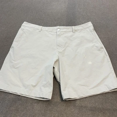 Lululemon Shorts Mens 40 Light Gray Chino Golf Casual Zip Fly Back Welt Pockets - Image 1 of 4