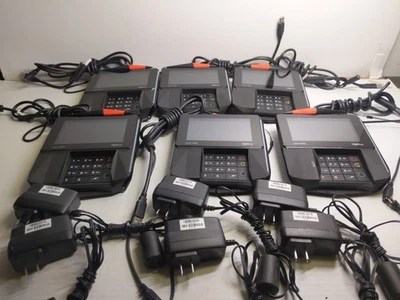 Lot of 6 Ingenico Lane 7000 Credit Card Terminal W/ Stylus -With  Power adapters - Image 1 of 2