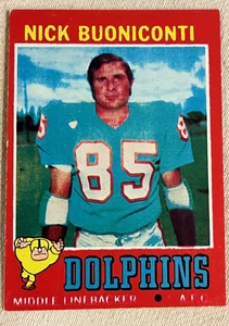 1971 Topps #147 - NICK BOUNICONTI, DOLPHINS - ERROR CARD (COLOR MISPRINT) !!!!! - Bild 1 von 2