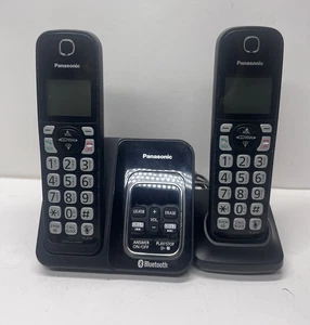 Panasonic PNLC1077 Digital Cordless Handset Black - 2 Handsets - 3 Charging Pad - Picture 1 of 11