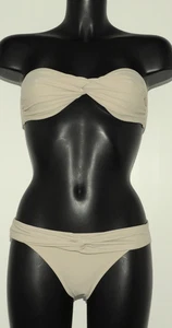 Swimsuit 2 Parts One Season Shape Headband Available IN Blue Or Beige - Picture 1 of 8