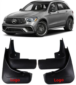 Genuine Mud Flaps Splash Guards For 2020-2022 Mercedes Benz GLC AMG With Pedal - Picture 1 of 9