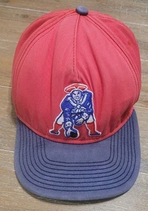 Vintage New England Patriots 'Pat The Patriot' NFL New Era Red Snapback Hat Blue - Picture 1 of 6