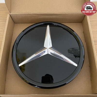 Logo Front Grille Star Mirror Emblem For Mercedes-Benz W205 W212 A C E CLA GLK - Image 1 of 4
