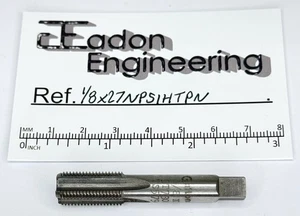 Rubinetto a spina 1/8" x 27TPI NPSI (Tubo Nazionale Dritto-Intermedio), HSS. Galtona. - Foto 1 di 1