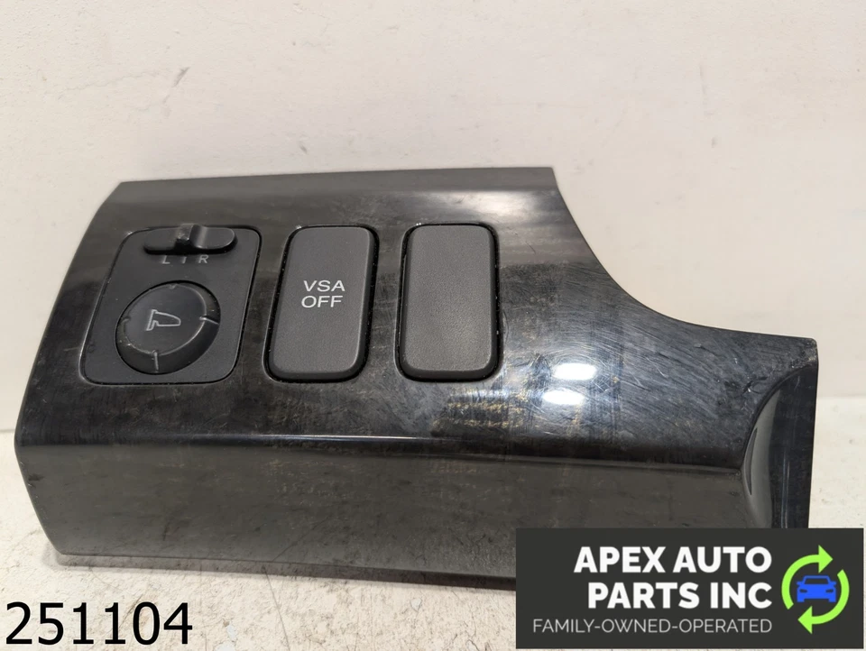 OEM 2007 Acura MDX 3.7L Mirror Switch Dash Trim Panel Driver Side - Imagem 1 de 4