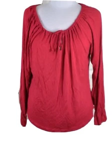 Top donna Apostrofo Large L (14-16) blusa rossa manica lunga nuovo con etichetta - Foto 1 di 10
