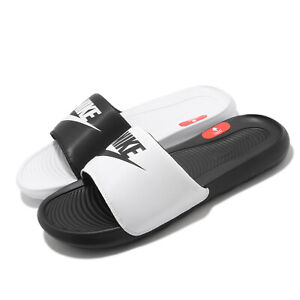 Nike Victori One Slide Mix White Black Men Slippers Slip On Sandals DD0234-100