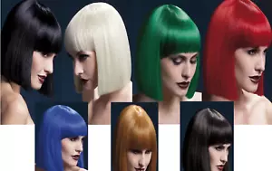 Peluca Resistente al Calor Lavable Estilable Damas Peluca Elegante Vestido Lola Bob Peluca 30 cm - Imagen 1 de 12