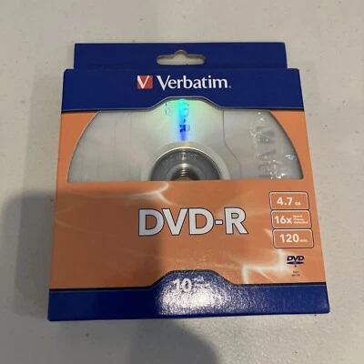 Verbatim® 97957 4.7GB 120-Minute 16x DVD-R W/Branded Surface 10 Pk Sealed! - Image 1 of 4