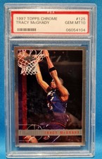 1997-98 Topps Chrome TRACY MCGRADY PSA 10 RC rookie #125 (no greening!) 🔥