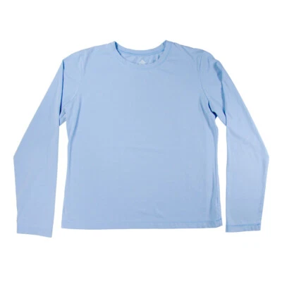 Camisa Top Cascade Sport Básica Manga Larga Cuello Redondo Azul Liso (Mujer Talla XL) Foto 1 de 2