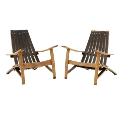 Sillas Anirondack de barril de bourbon Foto 1 de 4