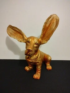 Large Antique Gold Basset Hound Dog- Dachshund Dog - Picture 1 of 8