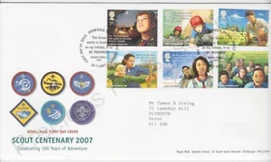 BROWNSEA ISLAND GB ROYAL MAIL FDC 2007 SCOUT SCOUTING STAMP SET - Picture 1 of 1