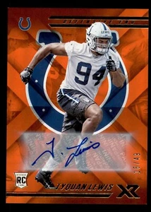 2018 Panini XR Autographs Orange Indianapolis Colts Tyquan Lewis 18/49 - Picture 1 of 2