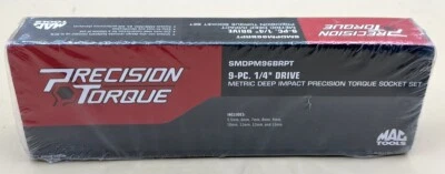 MAC TOOL SMDPM96BRPT 9PC 1/4" DRIVE METRIC DEEP IMPACT SOCKET SET (MVP028431) - Image 1 of 3