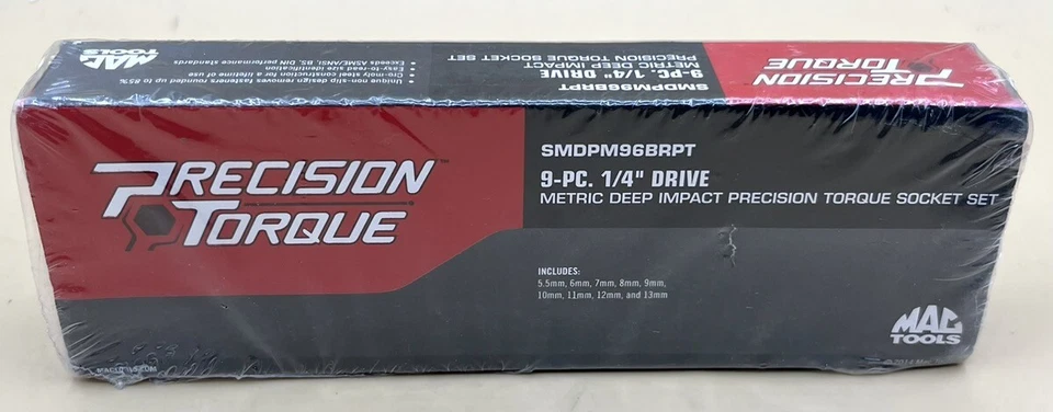 MAC TOOL SMDPM96BRPT 9PC 1/4" DRIVE METRIC DEEP IMPACT SOCKET SET (MVP028431) - Image 1 of 3