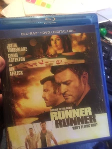 RUNNER RUNNER-- Blu-ray + DVD Justin Timberlake Ben Affleck Anthony Mackie - Picture 1 of 1