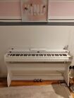Mustar 88 Keys Semi Weighted White Digital Piano 3 pedals Wooden Stand LCD