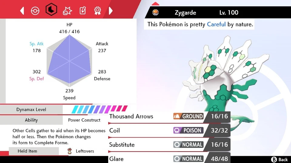 Pokemon Sword and Shield 6iv Shiny Zygarde - FAST DELIVERY! - Image 1 of 1
