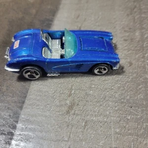 Vintage Hot Wheels Corvette 1958 Blue Silver Interior 1994 Malaysia - Picture 1 of 8