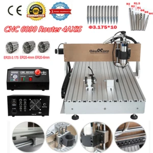 4axis CNC 6090 Router Milling Engraving Machine Carving Cutting Machine 2200W US - Picture 1 of 12