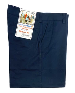 Educational Outfitters Girls Juniors Navy Shorts Soft School Uniform Size 7 Slim - Picture 1 of 4