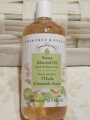 Crabtree and Evelyn Sweet Almond Oil Bath & Shower Gel Large 16.9 oz New! - Image 1 of 2