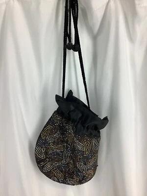 Bolso de mano con cordón con cuentas Bolso de cachemira IDR250115/HA Foto 1 de 4