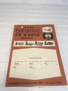 SAMS  Photofact CB-89 Vintage Schematics Service Data Manual CB Series  - Picture 1 of 4