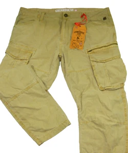 Men's Cargo Pants NEW Grindhouse Vintage Khaki Tag 40 measured Size 38x30 - Picture 1 of 5