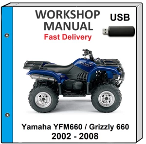 YAMAHA YFM660 GRIZZLY 660 2003 2004 2005 2006 2007 SERVICE REPAIR SHOP MANUAL - Picture 1 of 1