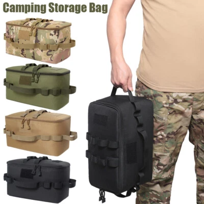 Bolsa de almacenamiento de lona táctica bolsa de mano utilitaria para exteriores organizador de utensilios de cocina para acampar Foto 1 de 4