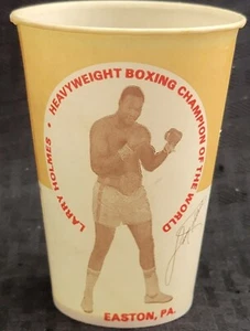 Vintage Larry Holmes Heavyweight Boxing Champion Easton PA 1982 Beer Cup - Picture 1 of 2