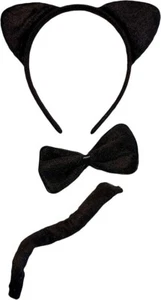 OLYPHAN BLACK CAT COSTUME SET FOR ADULT - HALLOWEEN, COSPLAY ACCESSORY KIT - Picture 1 of 4