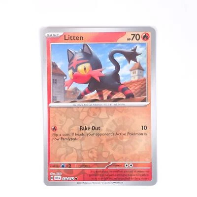 Litten 032/162 Pokemon SV05: Temporal Forces Common Reverse Holo NM - Image 1 of 2
