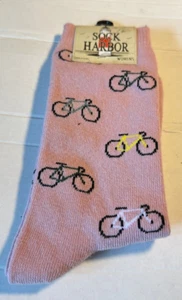 Sock Harbor Women's Novelty Socks Bicycle Design NWT's - Picture 1 of 1