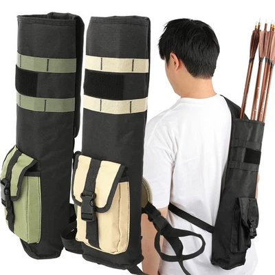 Archery Arrow Quiver Hold Back Bag Shoulder Pouch Oxford Cloth Shooting Hunting - Image 1 of 4