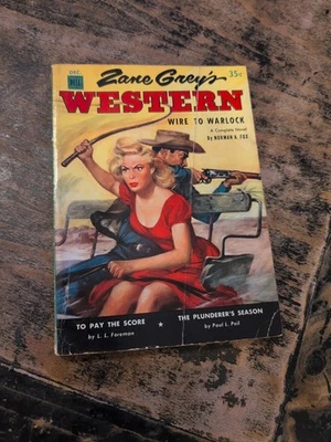 ZANE GREY'S WESTERN MAGAZINE  12/52   RARE PULP ERA WESTERN PULP  ELMORE LEONARD - Image 1 of 4