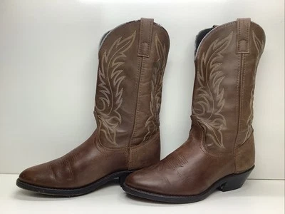 女式 LAREDO 牛仔棕色靴子 8 M 码 — 第 1/4 张图片