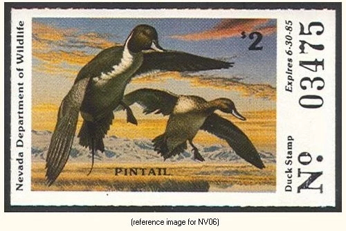 D2K Nevada Duck Stamp 1984 $2.00 no tab - Image 1 of 1