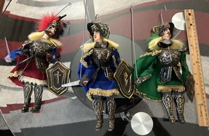 Lote 3 Títeres Sicilianos Pupo, Caballeros Medievales - Imagen 1 de 9