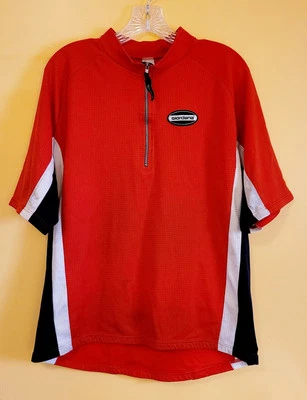 Giordana Cycling Jersey XL 1/4 Zip  Red White Black Pockets Free Shipping - Image 1 of 4