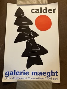 Original Vintage Alexandra Calder Gallery Maeght Paris Expo Poster 1980s - Picture 1 of 3