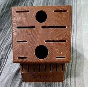 Cutco 1748 Homemaker Wood 18-Slot Kitchen Oak Knife Block - Picture 1 of 6