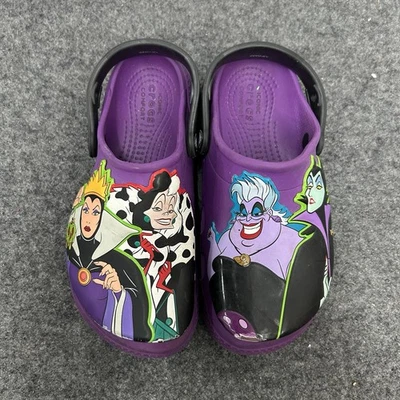Zuecos Crocs Disney Villanos Púrpura Niños J2 Ursula Maléfica Reina Malvada Cruella Foto 1 de 4