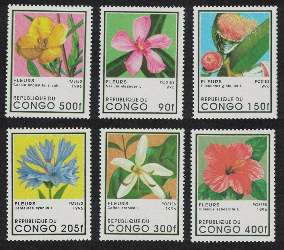Flowers 6v Congo 1996 MNH MI#1468-1473 - image 1 of 1